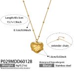 color: P029-Gold Necklace 40+5cm