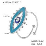 color: A227-Steel Color Ring / size: US 7