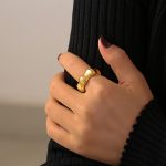 Commuter Bamboo Ring National Fashion Bamboo Design Stainless Steel Non-Fading Same Ring