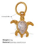 color: PJ917WEG White Zircon Gold Pendant