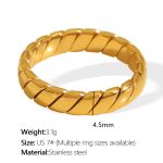 color: JZ115 US Size 7# Gold Ring