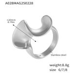 color: A028-Steel Color Ring / size: US 6