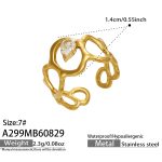 color: A299-Zircon Gold Open Ring