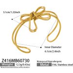 color: Z416-Bow Gold Open Bangle