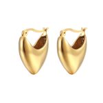 color: Gold Cast Polished Earrings MS-052