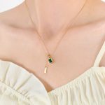 color: P1481-Gold Necklace -45+5cm