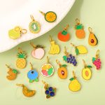 Dopamine Fruit Lemon Slice Drop Oil Necklace Bracelet Jewelry Accessories Fresh Pendant