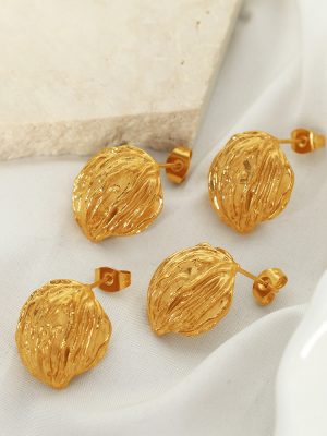Women's Cold Pleated Earrings High-Grade Decoration Design Light Luxury Temperament Earrings
