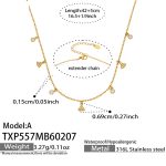 color: TXP557-A Gold Necklace 42+5cm