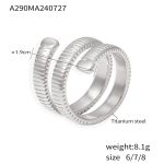 color: A290-Steel Color Ring / size: US 6