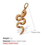 color: PJ289BKG Black Stone Single-sided Gold Pendant