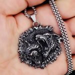color: Double Wolf + Steel Chain