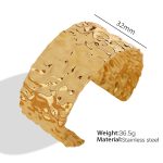 color: SZ21 Gold Adjustable Open Bangle
