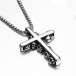 color: Skull Cross + Stainless Steel Chain