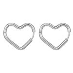 color: Round Wire Heart Ear Cuff Steel Color 1 PC