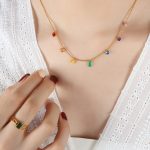 color: P1431-Gold Necklace 40+5cm