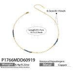 color: P1766-Gold Necklace -35+7cm
