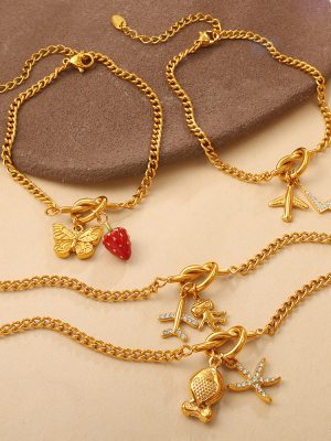 Everyday Joker Adjustable Bracelet Multi-Style Cute Dolphin Pendant Bracelet