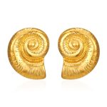 color: Conch Earrings Gold MS-414
