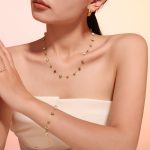 Light Luxury Natural Gravel Handmade Clavicle Necklace Bracelet Stainless Steel Non-Fading Temperament Women's Suit