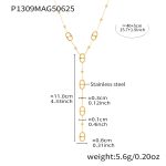 color: P1309-Gold Necklace 40+5cm