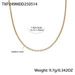color: TXP249-Gold Necklace -42+5cm