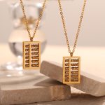 National Fashion National Ruyi Small Beads Abacus Pendant Animal Year Necklace Women's Stainless Steel PVD Electroplated Golden Clavicle