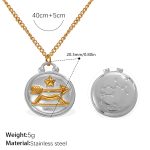 color: XL769SG2 Two-tone Gold Color Necklace