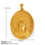 color: PJ12 Gold Pendant PJ12G