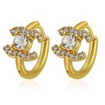 color: Gold -16 Double C Set with Stone Ear Cuff