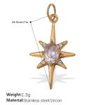 color: PJ471WEG White Zircon Gold Pendant