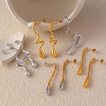 New Unique Design Exaggerated Earrings Stainless Steel Plated 18K Gold Gold and Silver Personality Ornament Women