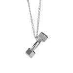 color: Silver Dumbbell +60cm Chain