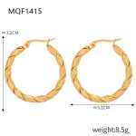 color: F1415-Gold Earrings