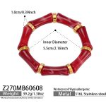 color: Z270-Gold Red Resin Bangle