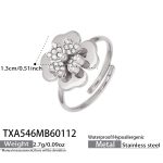 color: TXA546-Steel Color Ring -Size 7