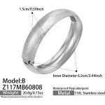 color: Z117-Pattern Steel Color Bangle -B