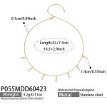 color: P055-Gold Imitation Pearl Necklace 42+7.5cm