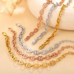 Multicolor Minimalism Personalized Clavicle Chain Bracelet All-Match Design Jewelry Set