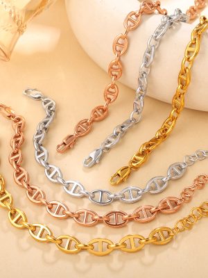 Multicolor Minimalism Personalized Clavicle Chain Bracelet All-Match Design Jewelry Set