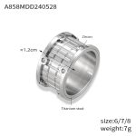 color: A858-Steel Color Ring / size: US 6
