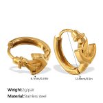 color: EH1176G Gold Small Hoop Earrings