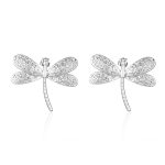 color: Dragonfly Stud Earrings Steel Color
