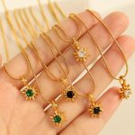 Sun Pendant Necklace Stainless Steel Gold Plated 18K Electroplating Advanced Design Exquisite