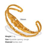 color: SZ151 Adjustable Gold Bangle