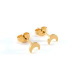 color: Crescent Stud Earrings Gold MS-232B