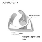 color: A298-Steel Color Ring / size: US 7