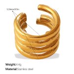color: EH1285G Gold Ear Clip (Single)