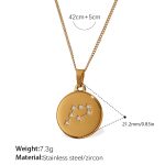 color: XL444WEG1 Aquarius Gold Necklace