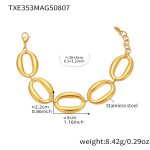 color: TXE353-Gold Bracelet 16+3cm